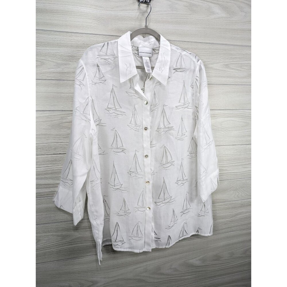Sailboats Button-Front Shirt - Picture 5 of 7